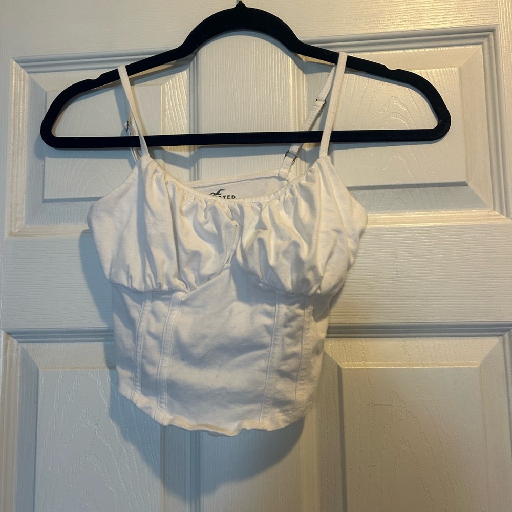 Hollister Blue Ruched Crop Camisole